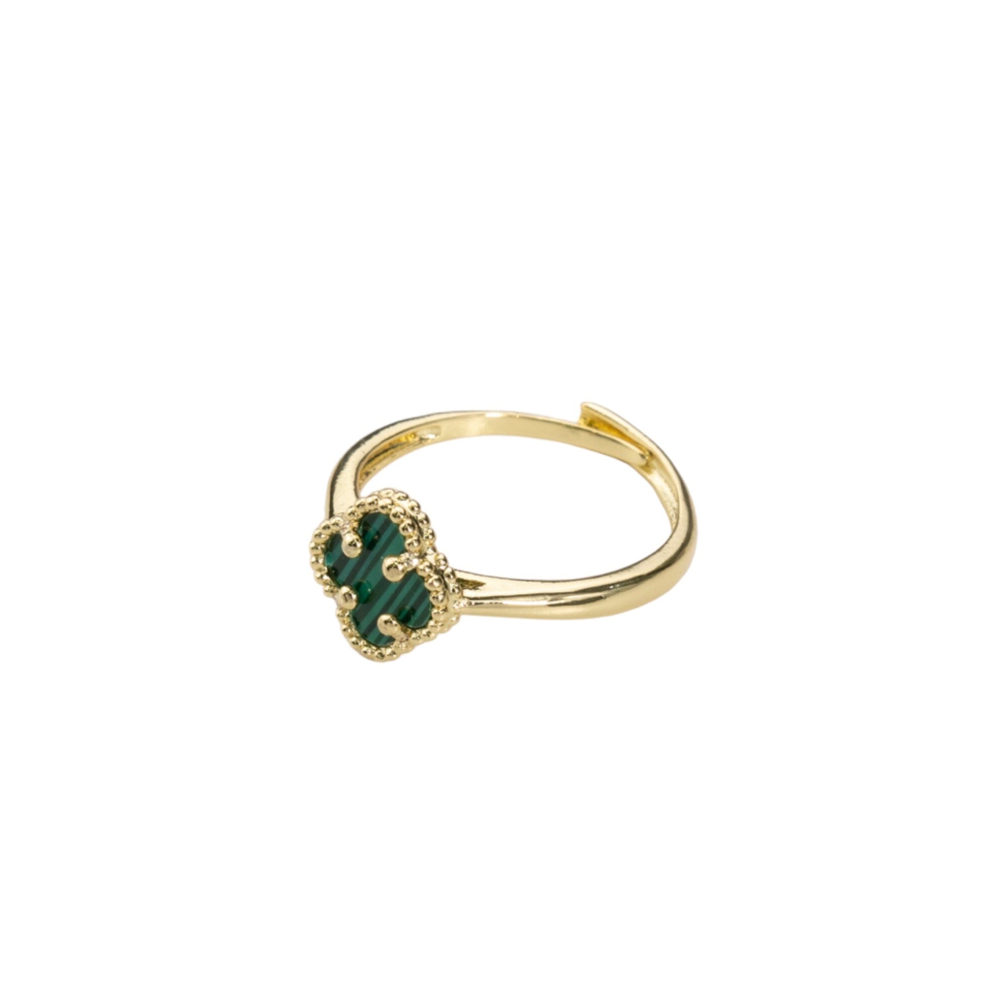 Deep Green Clover Ring Eledé 