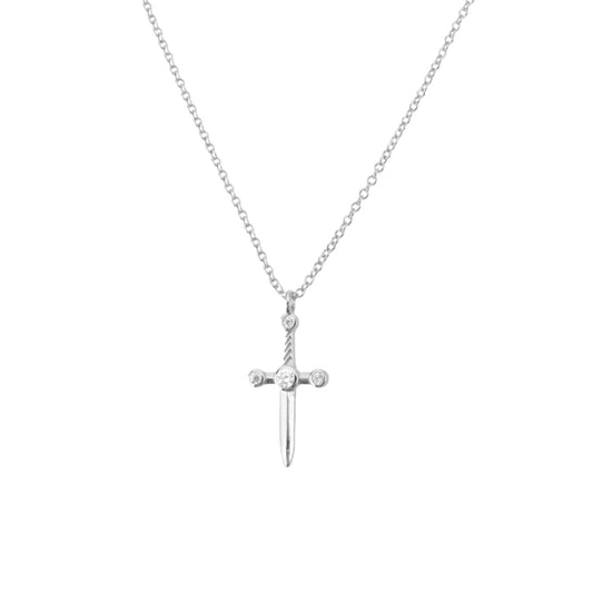 Dainty Dagger Cross Necklace Eledé 