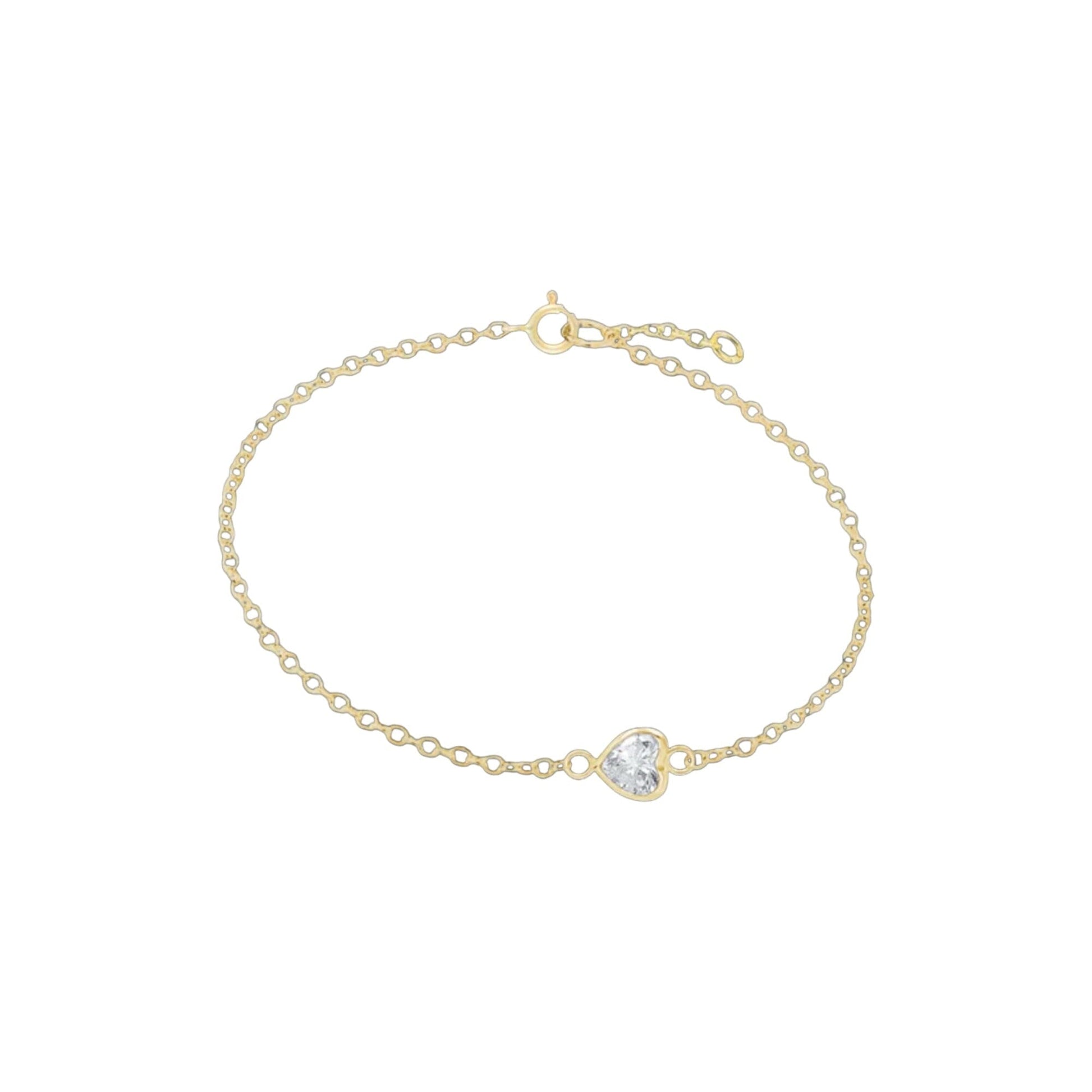 14K Heart Bezel Bracelet Eledé 