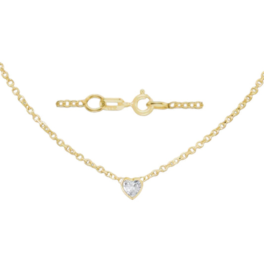 14k Tiny Heart Bezel Necklace Eledé 