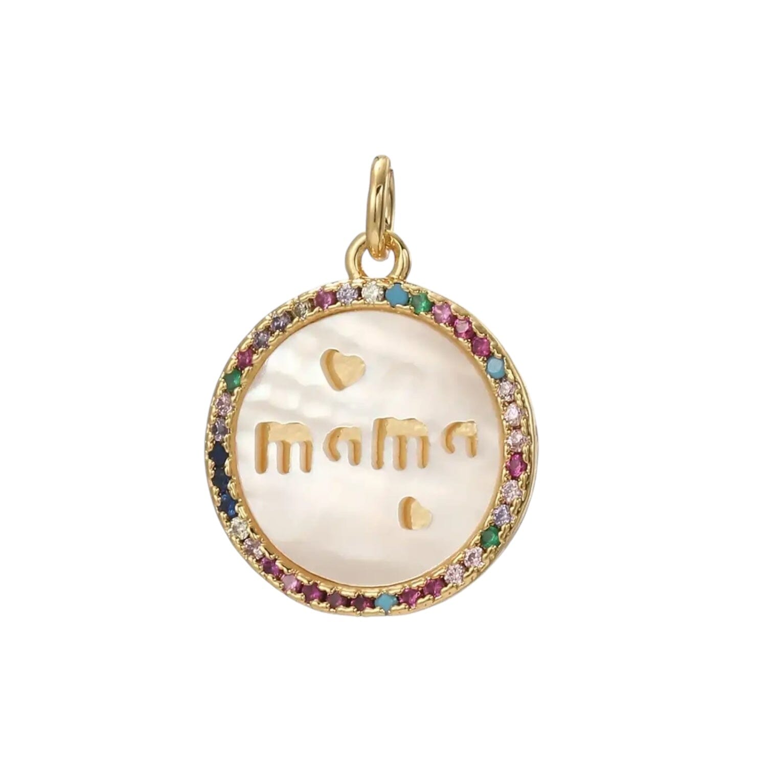 Charm Bar- Charms Eledé Round Mama Zirconia Rainbow 