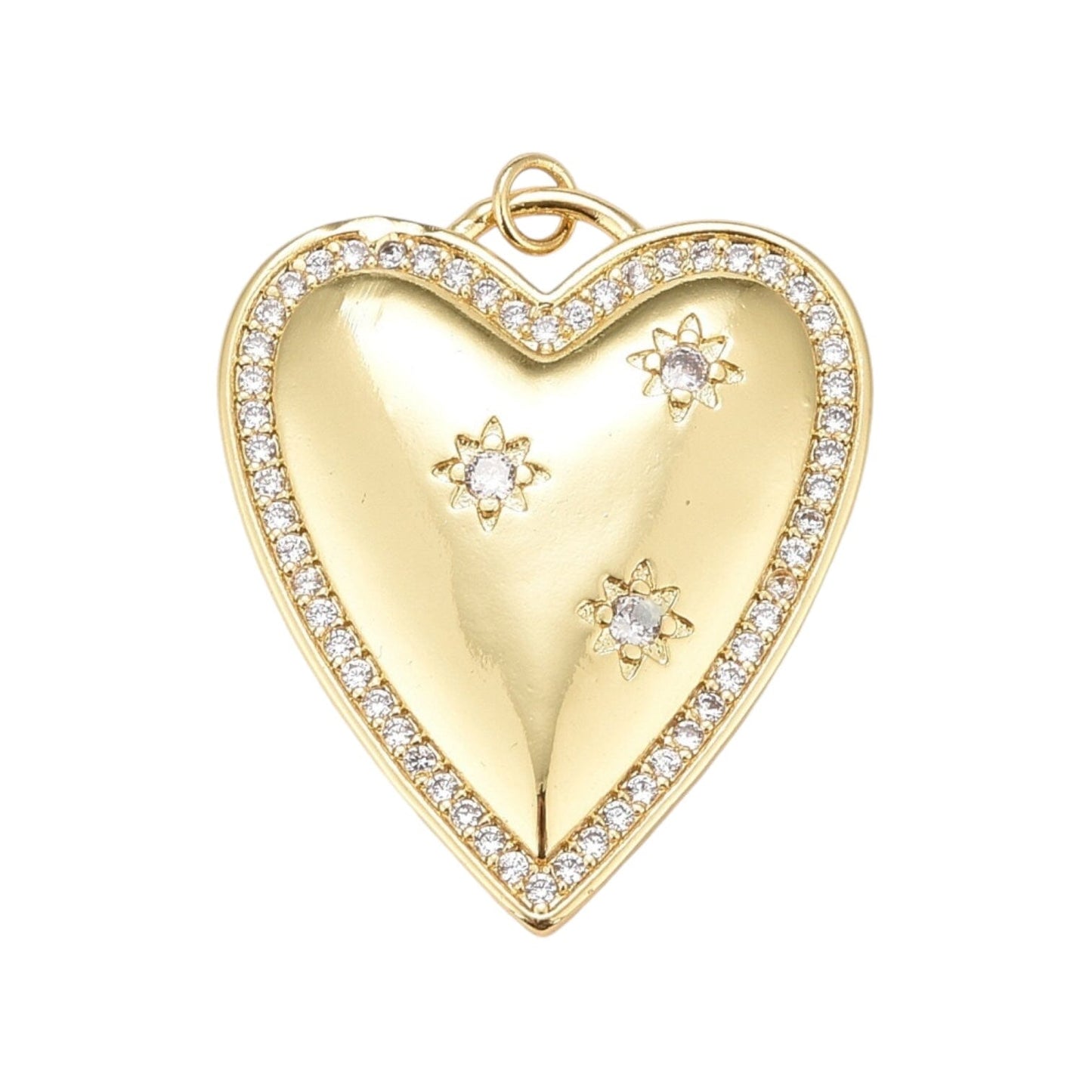 Charm Bar- Charms Eledé Chunky Heart Zirconia 