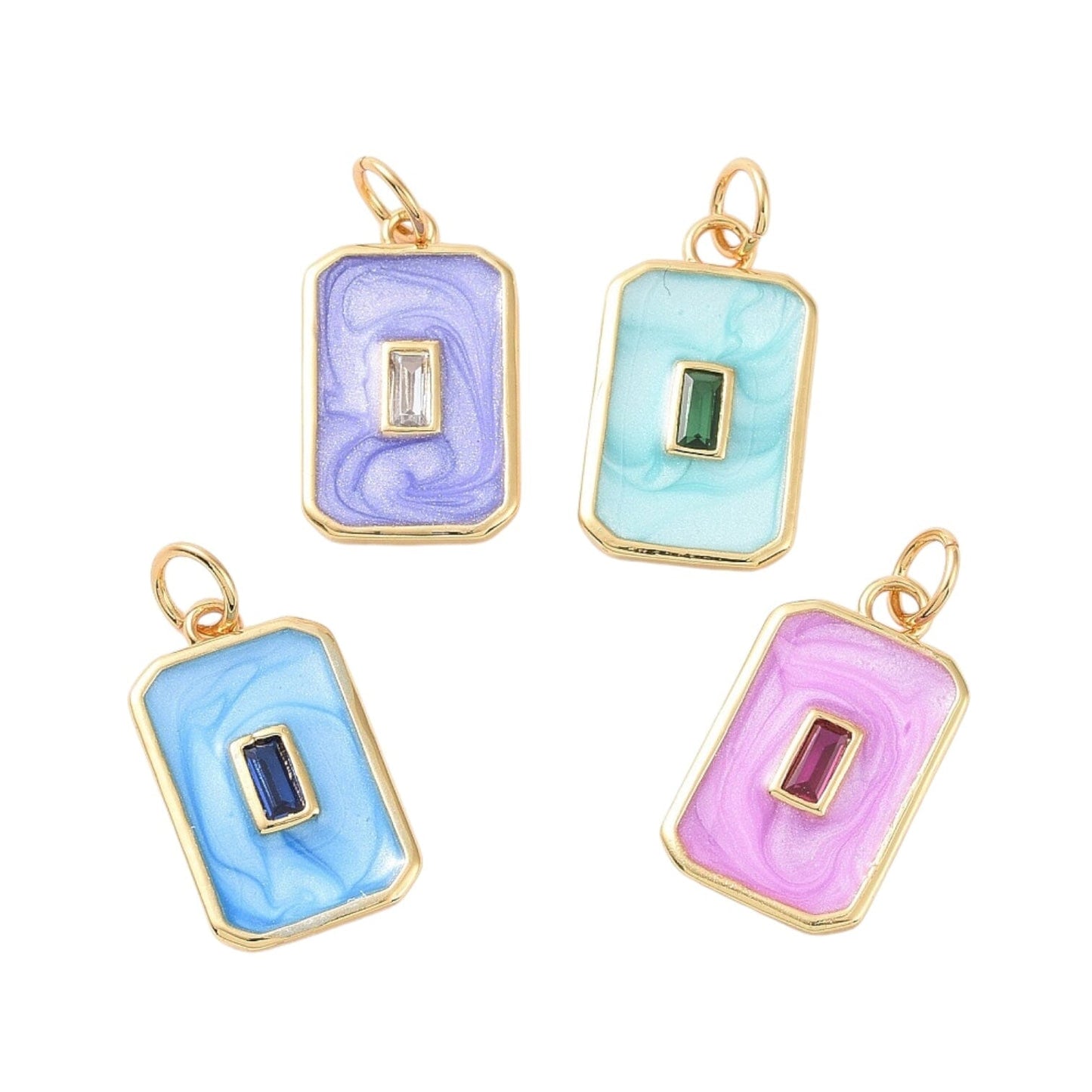 Charm Bar- Charms Eledé Assorted Pastel Rectangles 