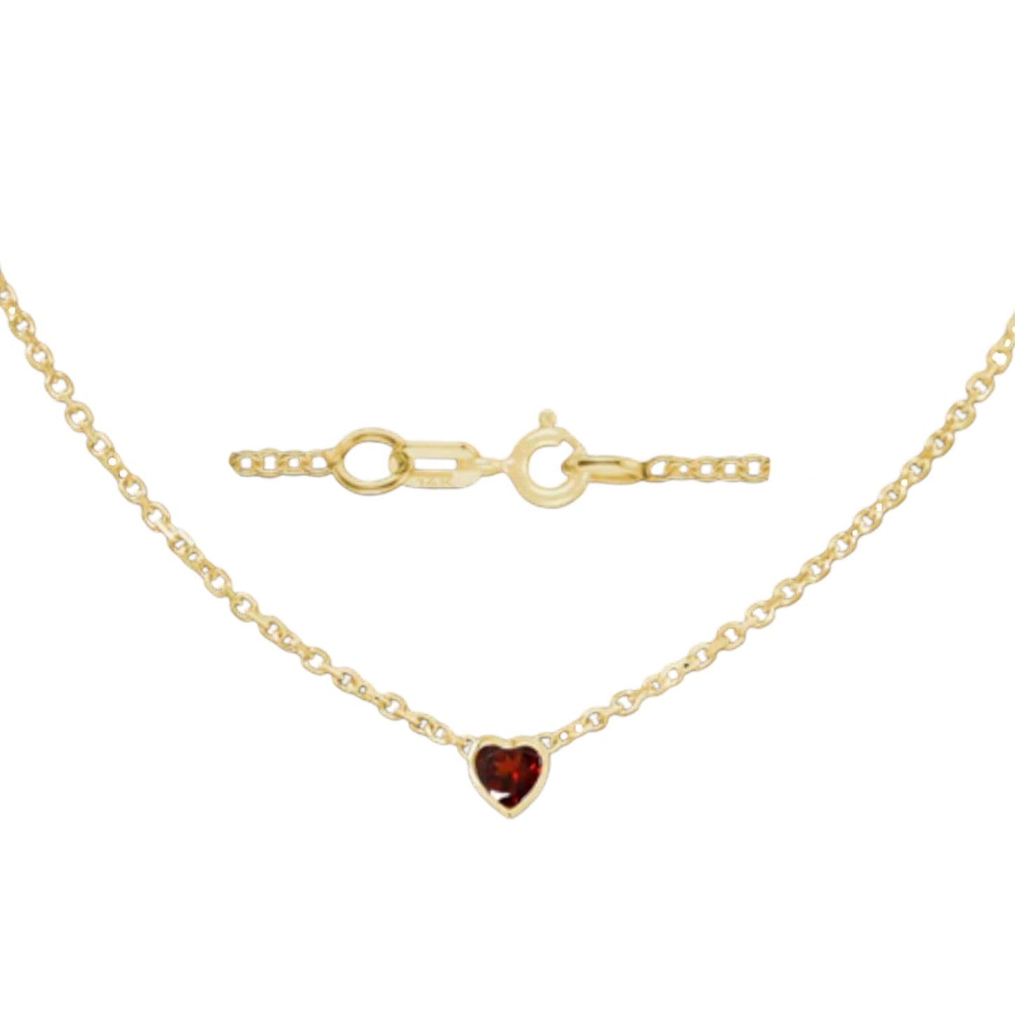 14k Tiny Heart Bezel Necklace Eledé 