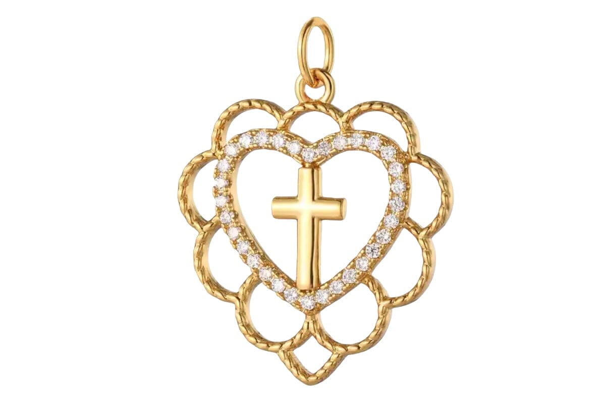 Charm Bar- Charms Eledé Heart- Cross 