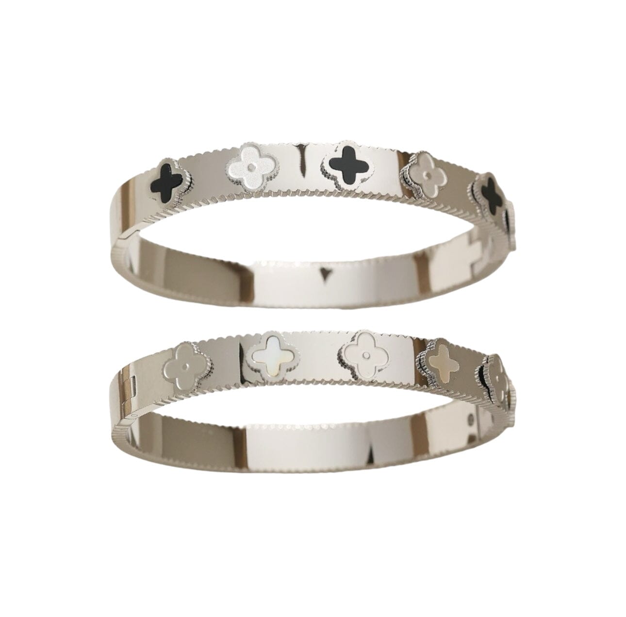 Silver Clover Bangle Eledé 