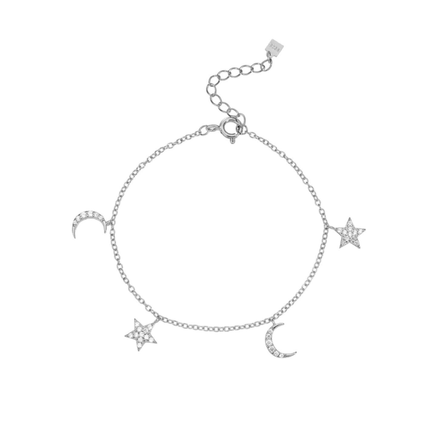 Silver Moon and Stars Bracelet Eledé 