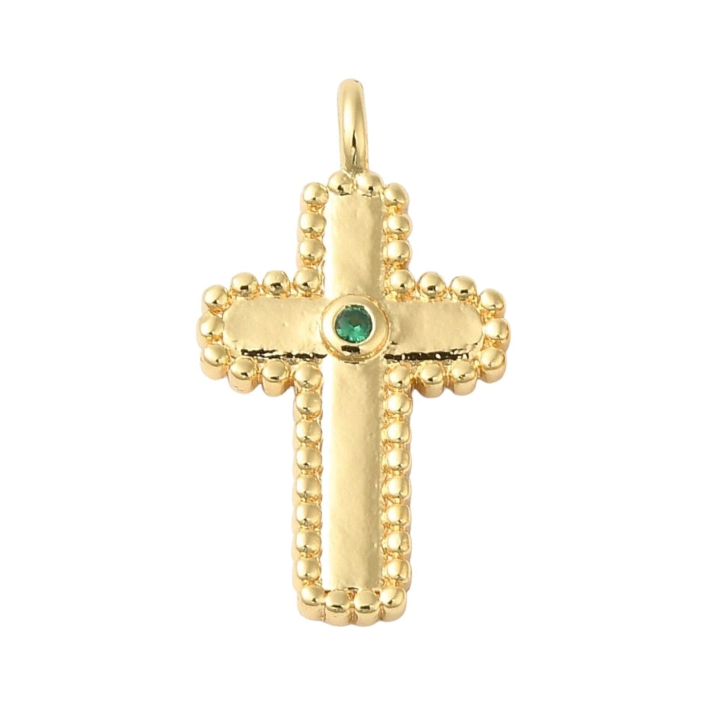 Charm Bar 2 Eledé Emerald Cross 