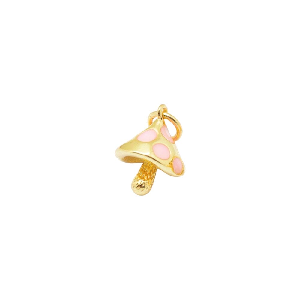 Charm Bar- Charms Eledé Pink Enamel Mushroom 