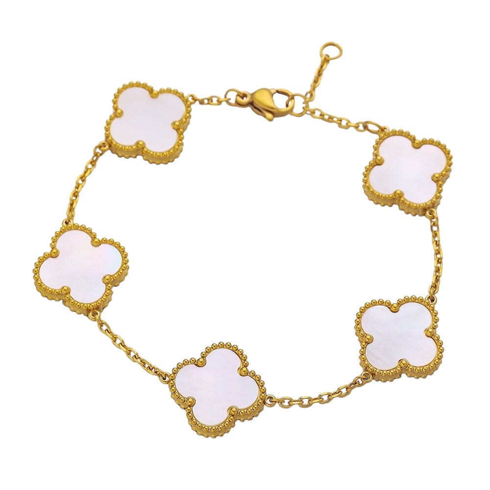 White Shell Clover Bracelet Eledé 